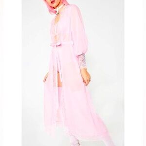 Sugar Thrillz - Pink Lace Robe